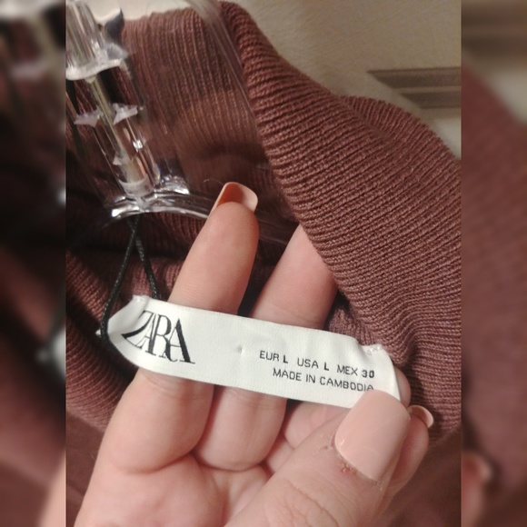ZARA Pink/Mauve TURTLENECK SWEATER - Picture 3 of 6